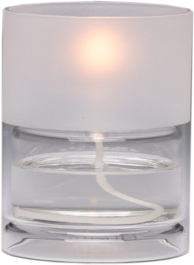 Firefly Fuels Refillable Glass Candle - Ethereal Reusable Oil Candle - 4.5” Hurricane Lantern for Restaurant Ambience, Indoor Lighting and Outdoor Events. Use with Liquid Paraffin or Lamp Oil - Image 2