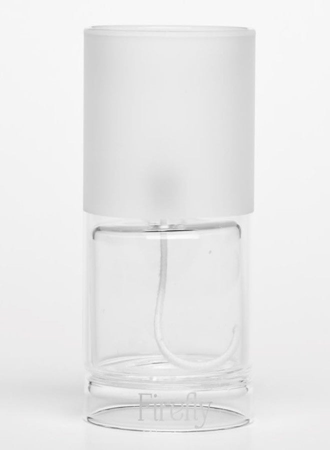 Firefly Fuels Refillable Glass Candle - Ethereal Reusable Oil Candle - 4.5” Hurricane Lantern for Restaurant Ambience, Indoor Lighting and Outdoor Events. Use with Liquid Paraffin or Lamp Oil - Image 1