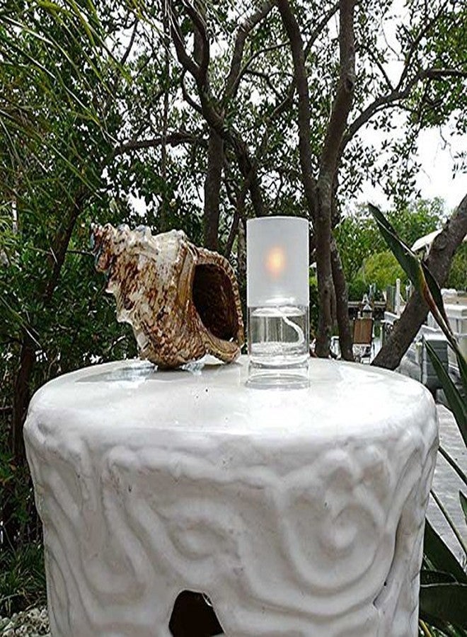 Firefly Fuels Refillable Glass Candle - Ethereal Reusable Oil Candle - 4.5” Hurricane Lantern for Restaurant Ambience, Indoor Lighting and Outdoor Events. Use with Liquid Paraffin or Lamp Oil - Image 4