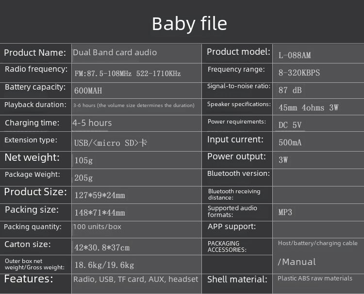 Radio L-088Am/Fm Radio Storytelling Machine Opera Player Gift Machine Mp3 - Image 5
