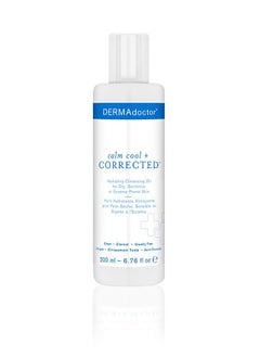 DERMAdoctor Calm Cool & Corrected Gentle Cleansing Oil & Makeup Remover for Dry, Sensitive & Eczema-Prone Skin 200 mL 