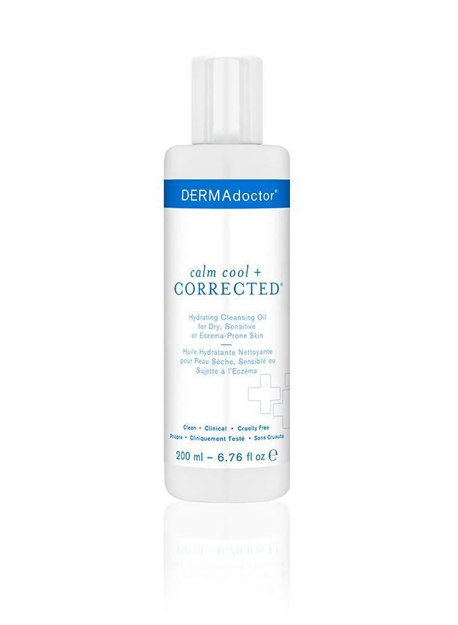 DERMAdoctor Calm Cool & Corrected Gentle Cleansing Oil & Makeup Remover for Dry, Sensitive & Eczema-Prone Skin 200 mL 