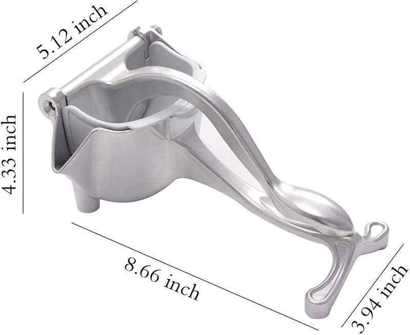 SOLINO Aluminum Alloy Heavy Grade Manual Fruit Juicer Hand Press Kitchen with Teflon CoatingOrange Lemon Lime Pomegranate Hand Juicer Squeezer Portable Juice Presser Juice Maker - Image 2