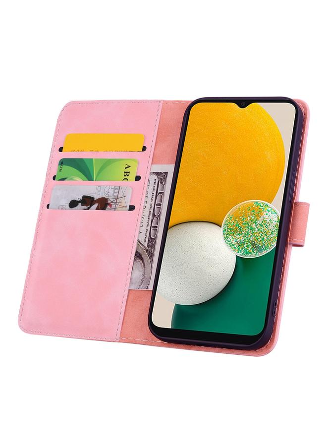 اس-توب جراب لهاتف Samsung Galaxy A26 / A16 مصنوع من جلد العجل مزدوج الطي منقوش بنقوش ماندالا - Image 3