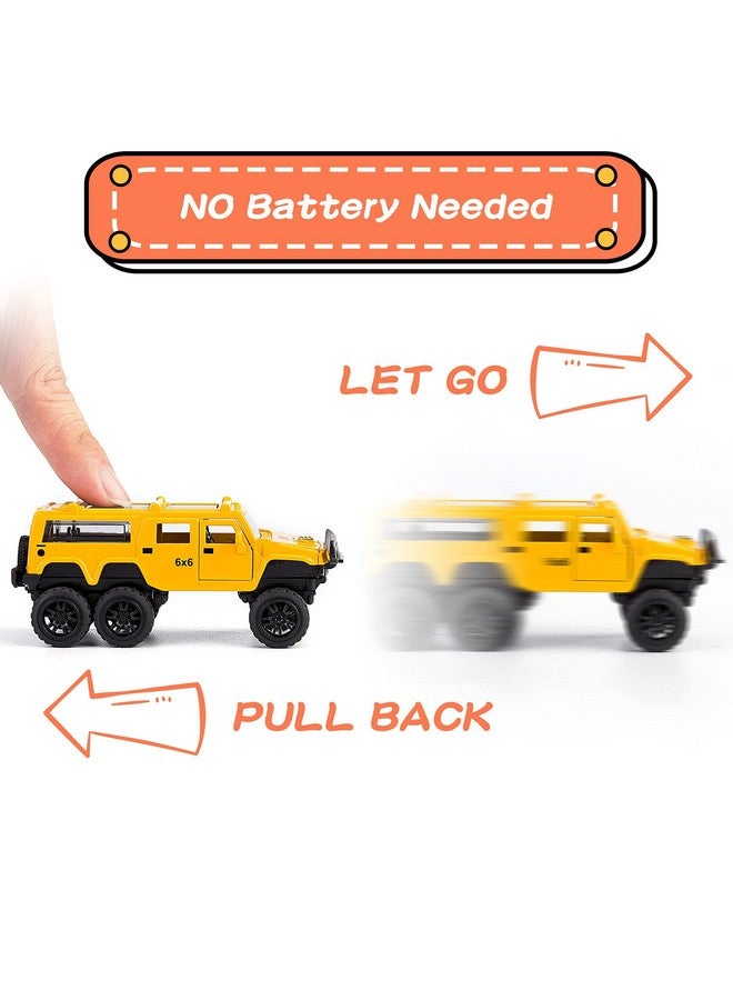 KIDAMI Diecast Toy Trucks 4 Pack Pull Back Toy Cars Openable Doors Off-Road Car Toys Birthday Gift for Boys and Toddlers (Original) - Image 5