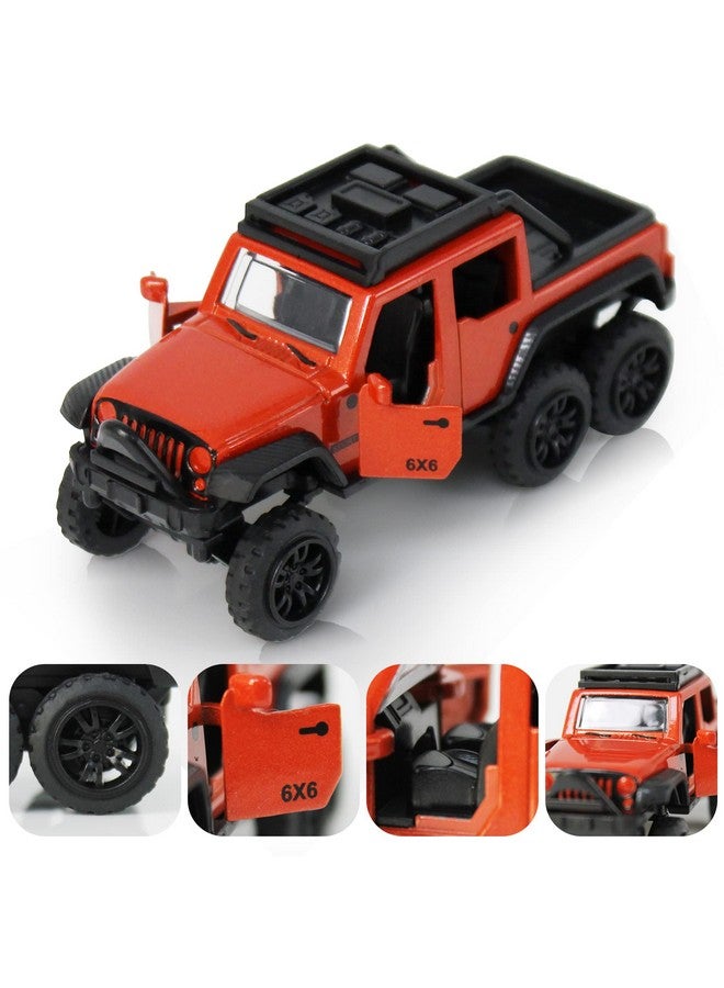KIDAMI Diecast Toy Trucks 4 Pack Pull Back Toy Cars Openable Doors Off-Road Car Toys Birthday Gift for Boys and Toddlers (Original) - Image 2