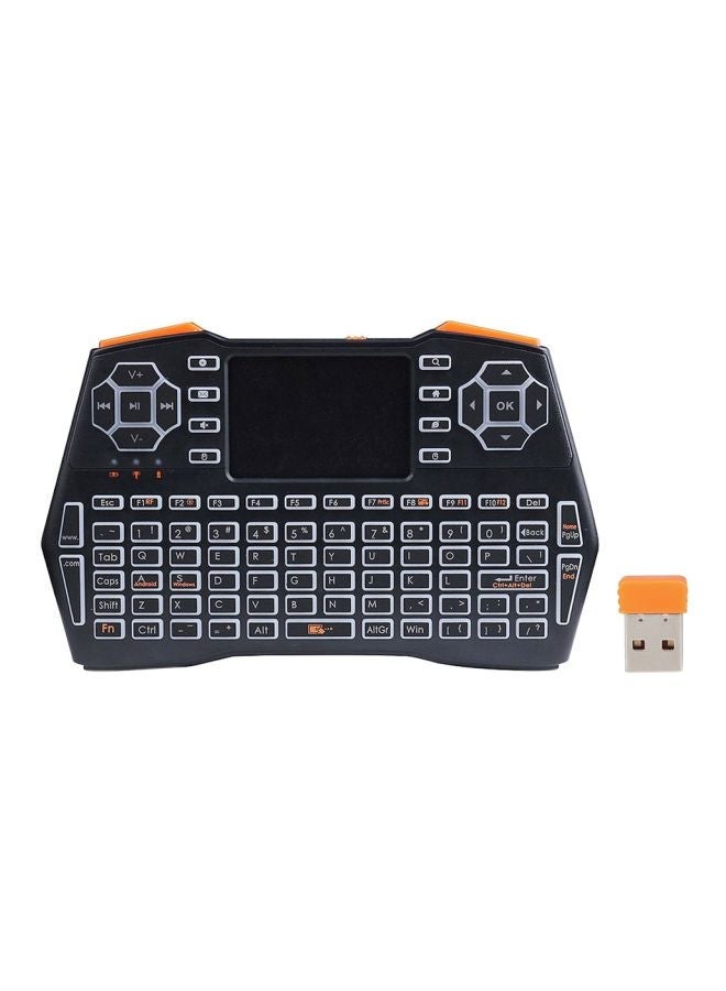 NIBEMINENT Mini Wireless Keyboard - English Black/Orange - Image 1