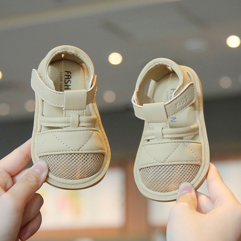 Summer Baby Shoes Simple Baby Girl 1-3 Years Old Baotou Sandals Toddler Shoes Baby Soft Bottom Boys Beach Shoes Batch - Image 4
