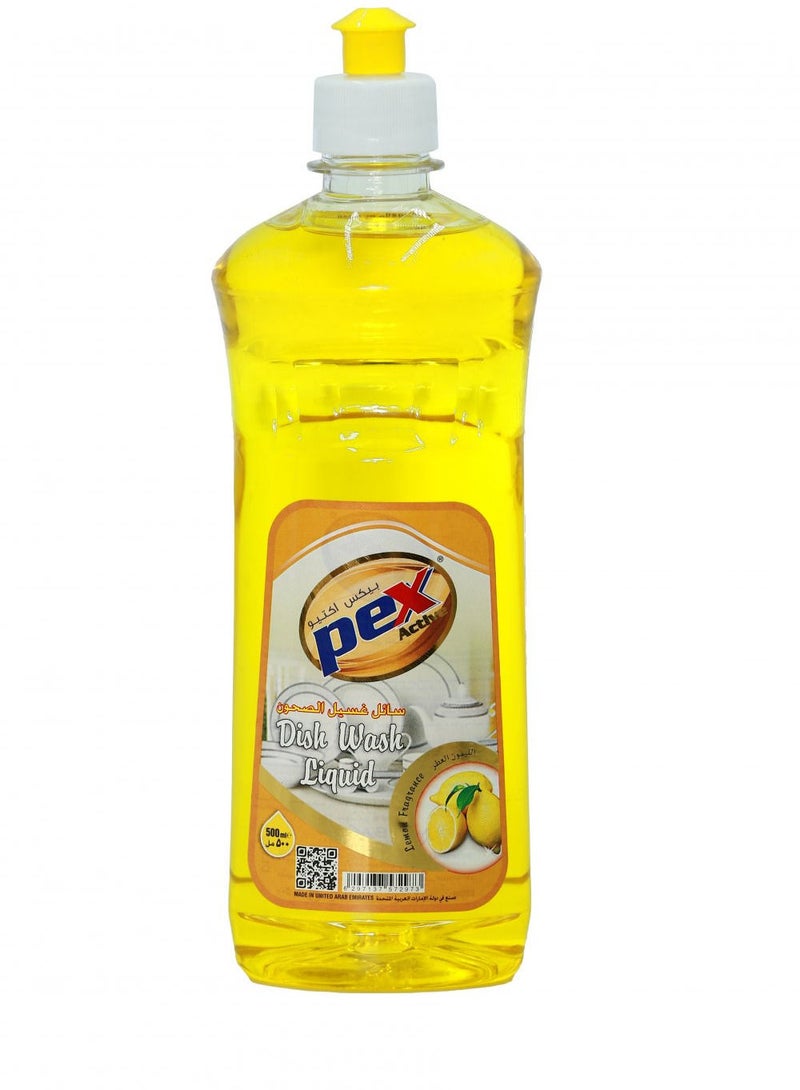 Pex Active Dish Wash Lemon Liquid 500ml - Image 1