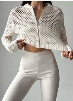 Zipped open knitwear Cardigan