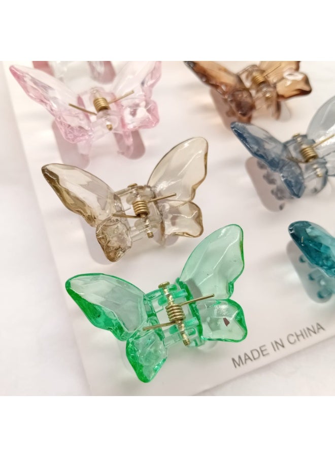 Akarm “8 Pieces Transparent Butterfly Hair Clips for Girls - Classic Crystal Colors - Cute and Elegant Hair Accessories” - Image 5