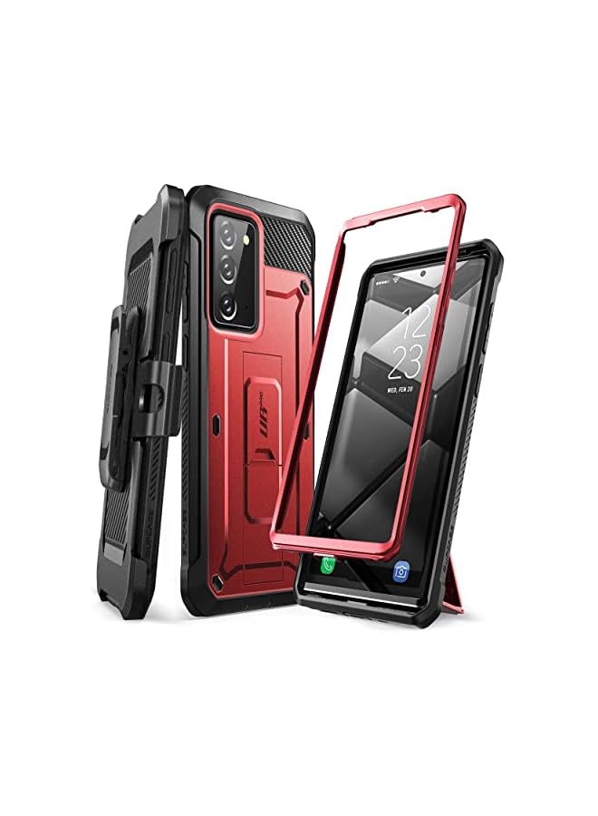 SupCase Unicorn Beetle Pro Series Case for Samsung Galaxy Note 20 (2020 Release), Full-Body Rugged Holster & Kickstand Without Built-in Screen Protector (Metallic Red) - Image 2