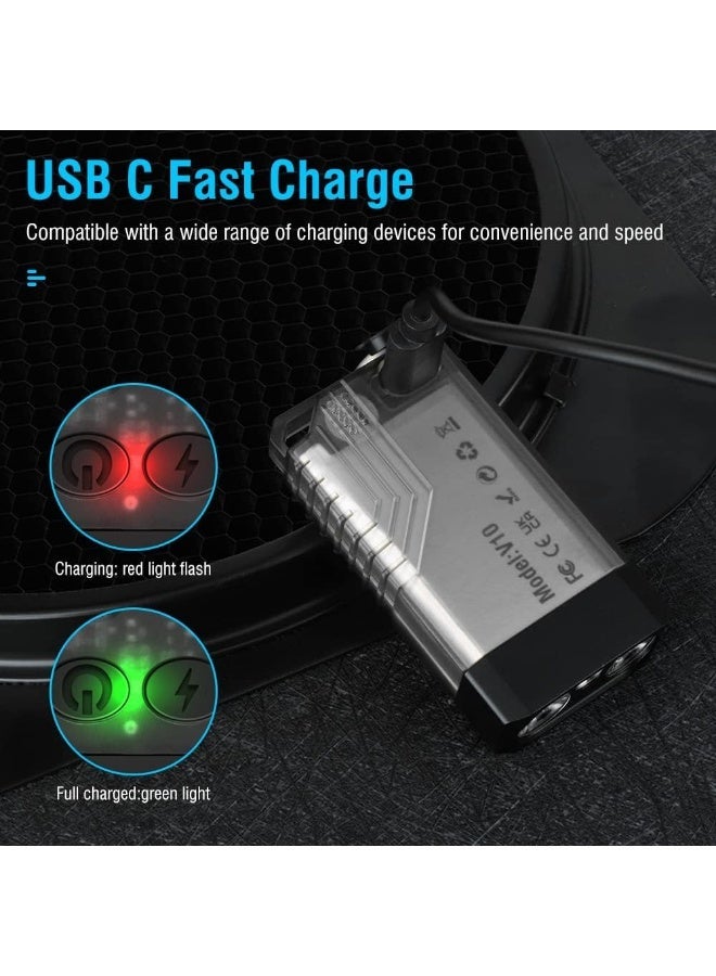 BORUIT V10 Ultra Powerful Rechargeable LED Torch 1000LM, Mini Keychain Flashlight with Magnet, 365NM UV Torch, 14 Modes IPX4 Waterproof, USB C Portable Flashlight - Image 2