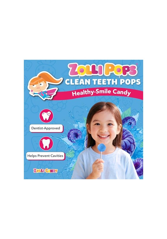 Zollipops Clean Teeth Pops Sugar Free Candy DyeFree Lollipops  Keto  DiabeticFriendly DentistApproved Treats for Kids Blue Raspberry 31 oz - Image 5