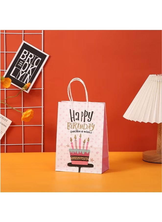 12 Pieces Party Favor Bags,Shopping Bag,Party Bags For Kids, supplies Snack candy Gift Bag Food Bags,Double-Sided Bags For Birthday Wedding Celebrations Party Favors 21*16*8 - Image 5