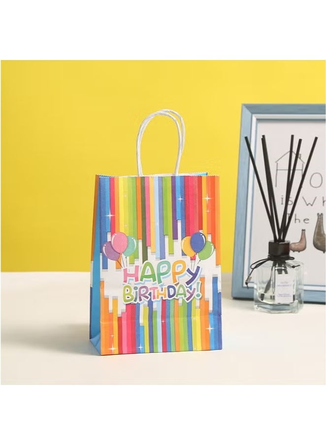 12 Pieces Party Favor Bags,Shopping Bag,Party Bags For Kids, supplies Snack candy Gift Bag Food Bags,Double-Sided Bags For Birthday Wedding Celebrations Party Favors 21*16*8 - Image 3