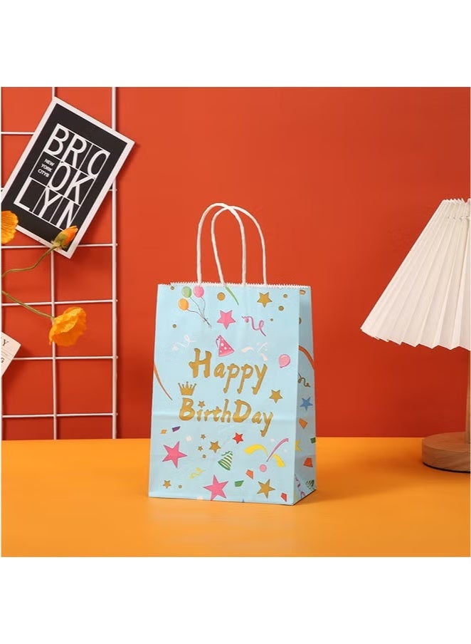 12 Pieces Party Favor Bags,Shopping Bag,Party Bags For Kids, supplies Snack candy Gift Bag Food Bags,Double-Sided Bags For Birthday Wedding Celebrations Party Favors 21*16*8 - Image 2