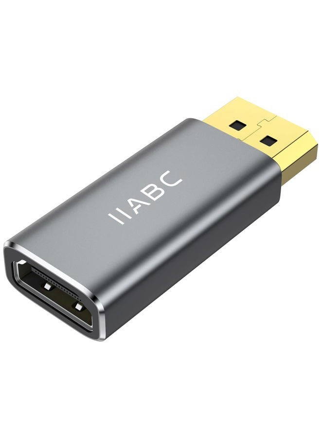 IIABC Displayport to HDMI Adapter， 4K 24K Gold Plated Displayport DP to HDMI Female Converter，Uni-Directional Display Port to HDMI Converter Compatible for Lenovo, HP, Dell &More- Grey - Image 1