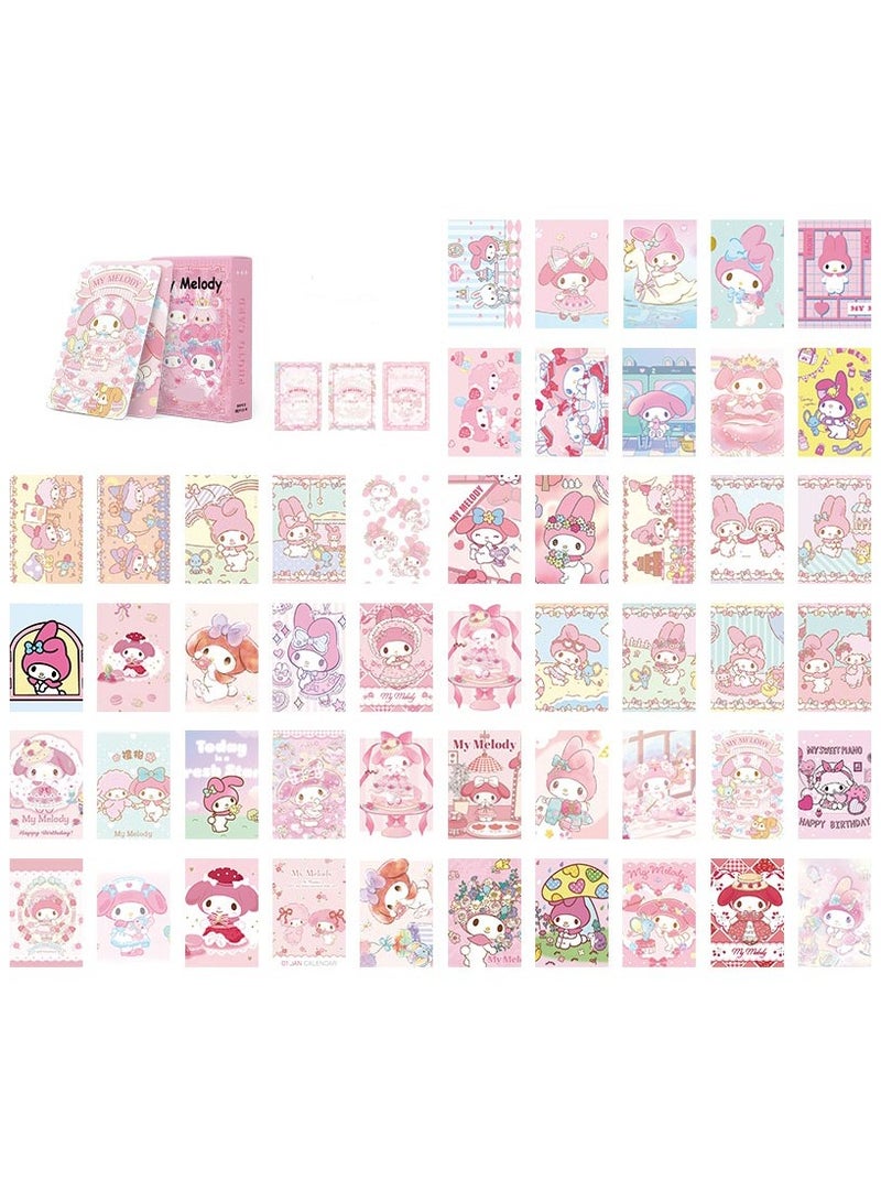 50-Piece Sanrio Melody Cute Anime Photo Lomo Cards - Image 2