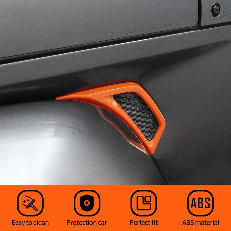 فودونالا لجيب جي إل زخرفة فتحة مخرج تكييف الهواء الجانبية لسيارة جيب رانجلر جي إل جي إل يو جلاديتور جي تي 4xe 2018-2025، ABS برتقالي - Image 5