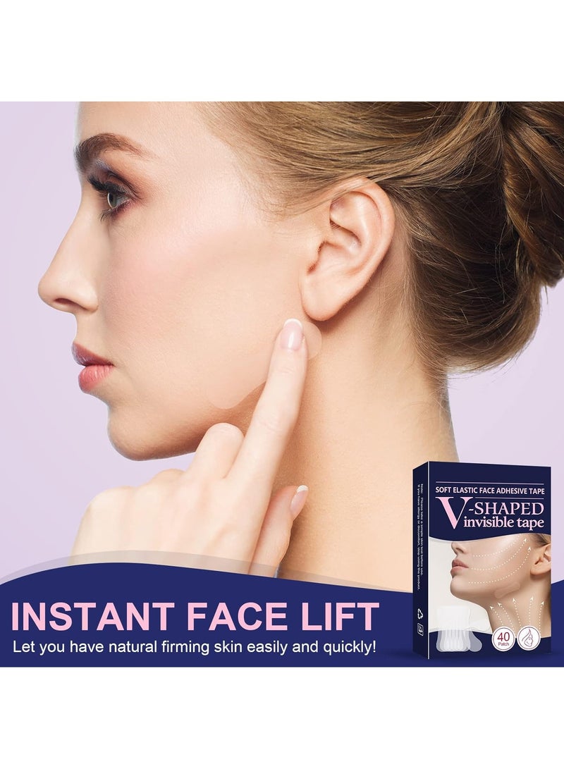 DubaiGallery Face Lift Tape, Face Tape, Facelift Tape, Neck Lift Tape, Face Lifting Tape, Face Lifter Tape, Instant Makeup Face for Baking, Double Chin - Image 2