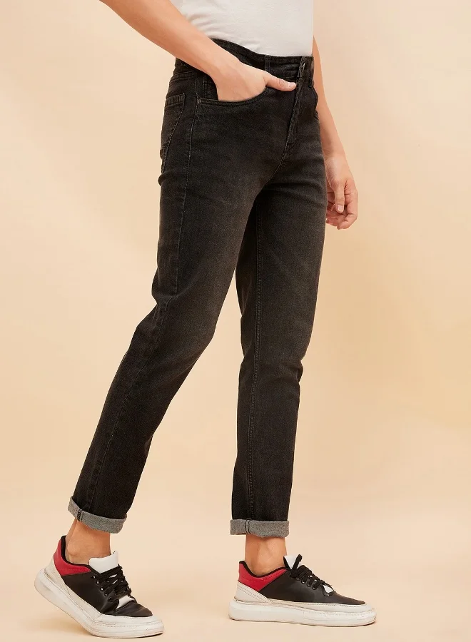 HIGH STAR Mens Black Jeans