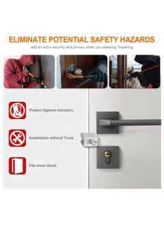 General Portable Door Locks, Hotel Locks for Doors Traveling Home Security Doors, Lockers, Security Devices Hotel Rooms for Travelers Secure Privacy School Apartment Dormitory College  - Image 3