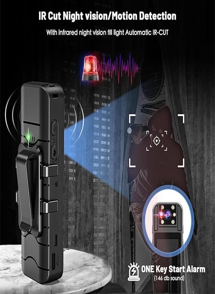 Mini body camera with 128GB, with audio and video, 1080P WiFi body camera, wearable body camera, portable small body camera, personal wearable camera - Image 4