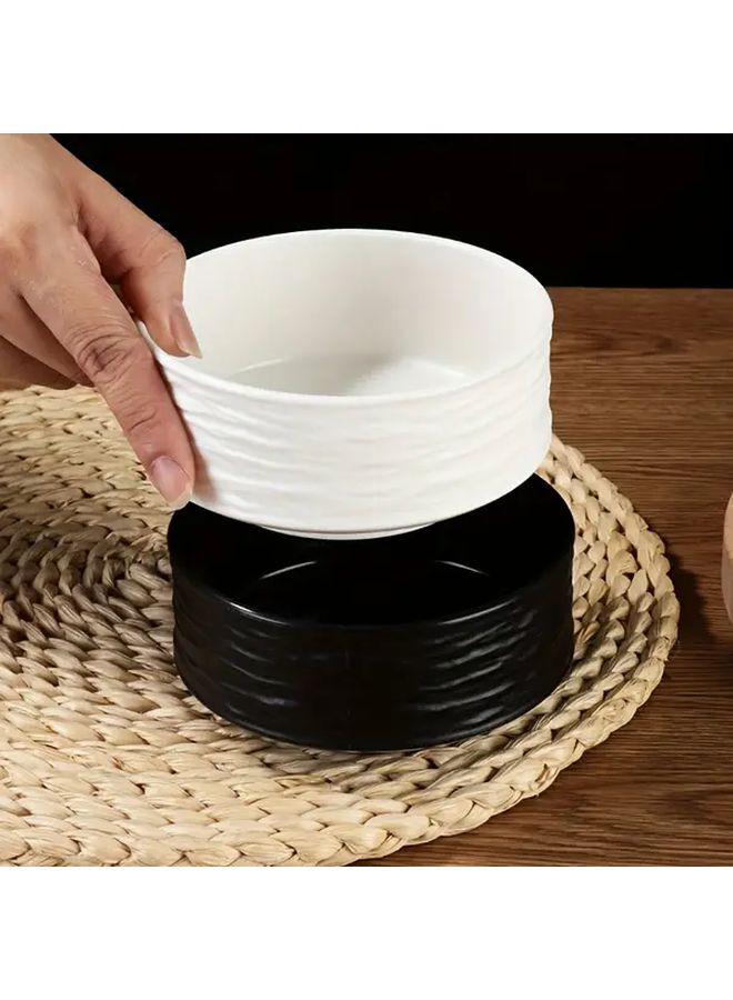 Black Rock Pattern Bowl High End Rice Soup Salad Grain Bowl - Image 1