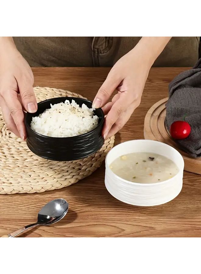 Black Rock Pattern Bowl High End Rice Soup Salad Grain Bowl - Image 4