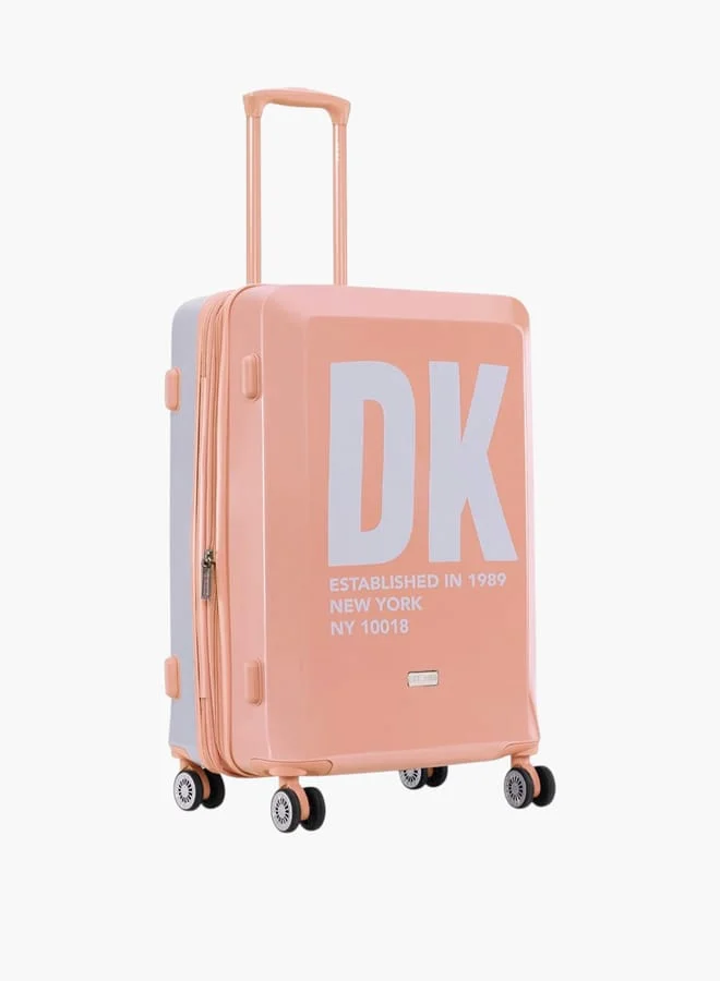 د ك ن ي Women's Logo Print Hardcase Trolley Bag with Retractable Handle 24-M - Domestic