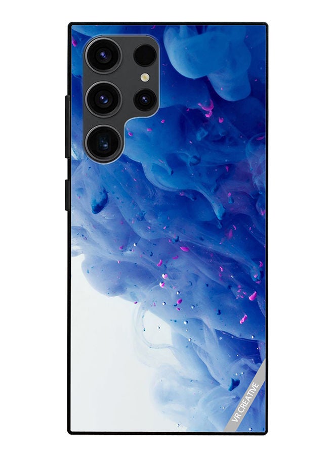 VR CREATIVE Protective Case Cover For Samsung Galaxy S23 Ultra 5G Blue Abstract Design Multicolour - Image 1