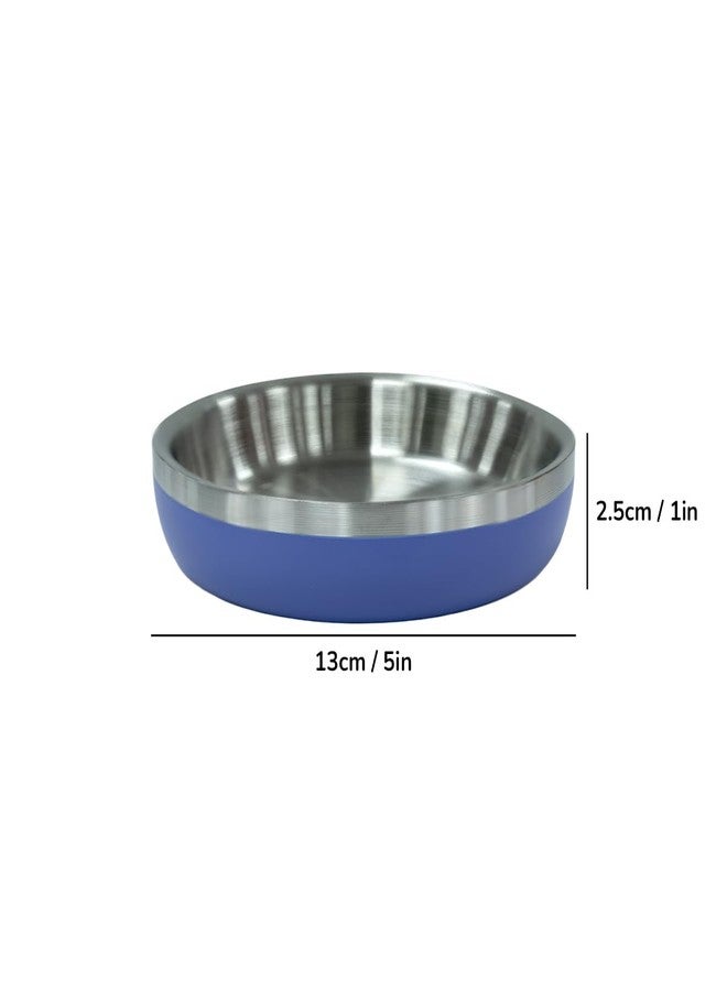 Zigly Lifestyle Meow Dish Double-Walled Cat Bowl - Whisker-Friendly, Anti-Slip Feeding Bowl for Cats, Voilet - Image 5