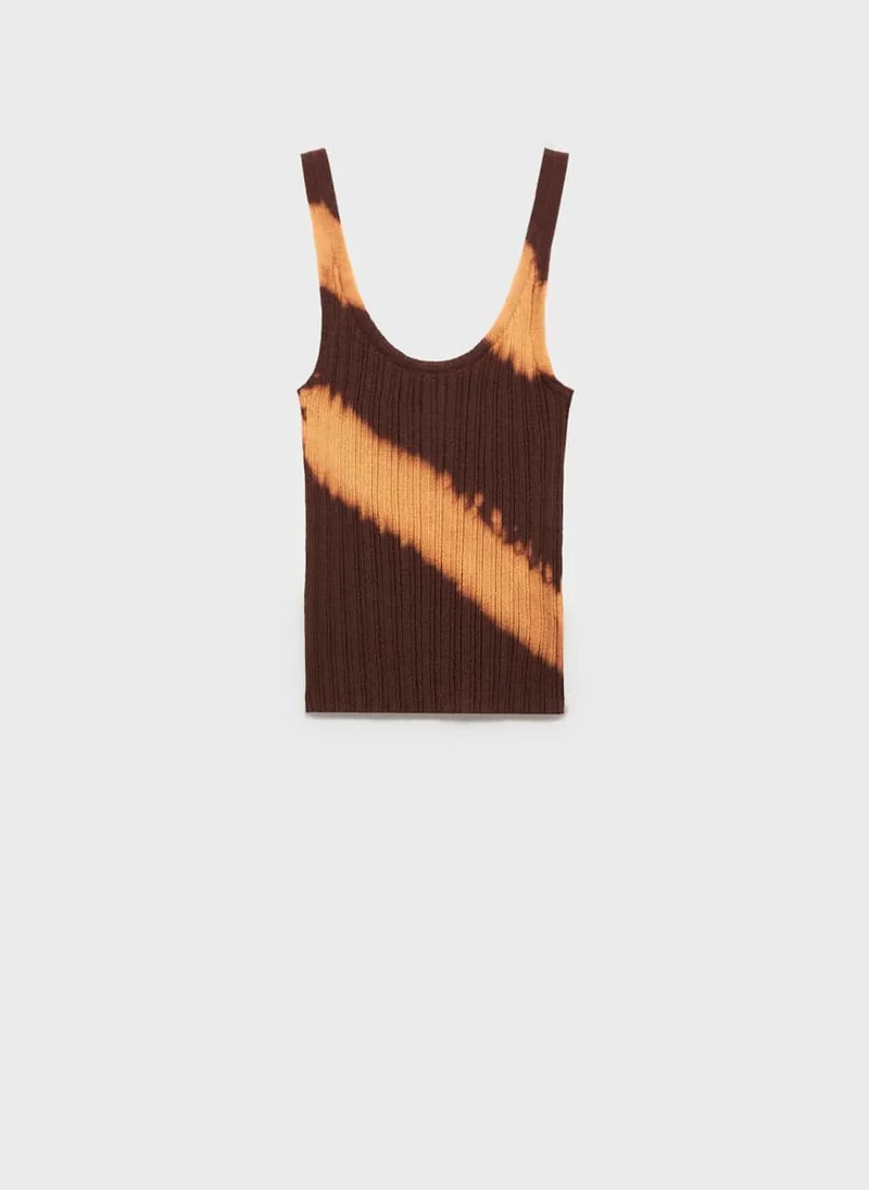 MANGO Tie-Dye Knitted Top