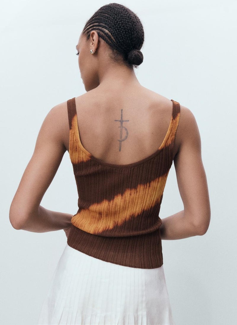 MANGO Tie-Dye Knitted Top - Image 2