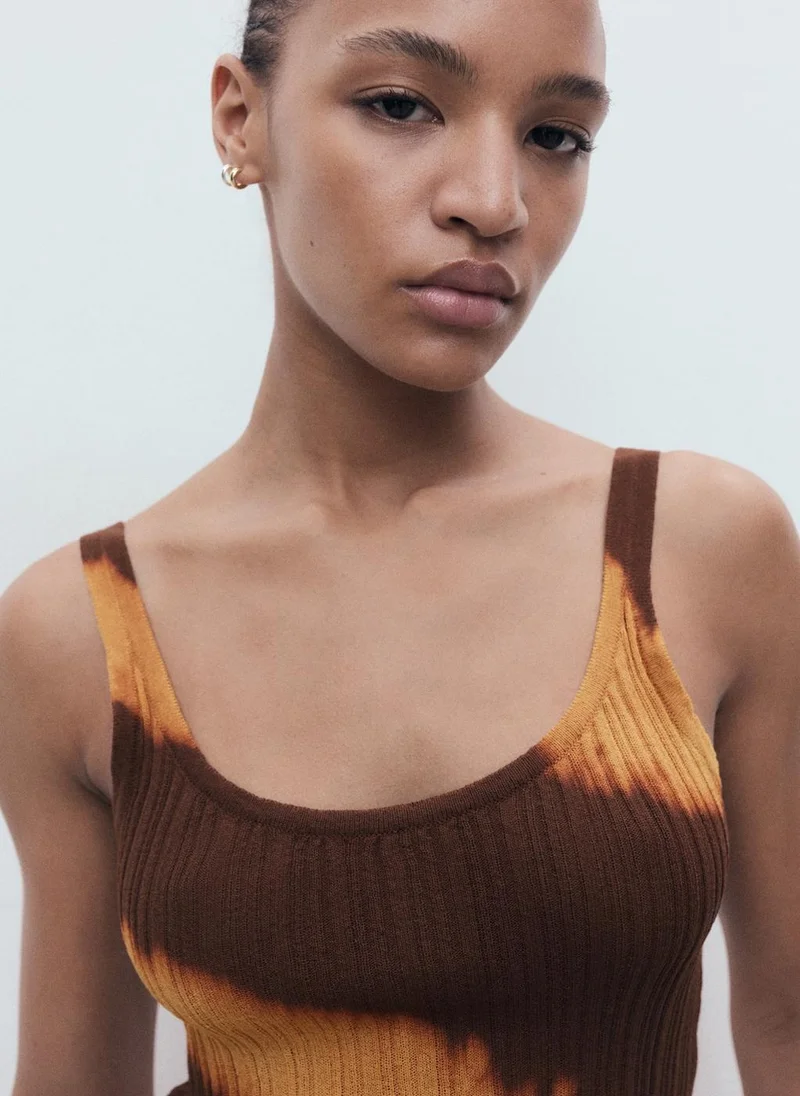 MANGO Tie-Dye Knitted Top