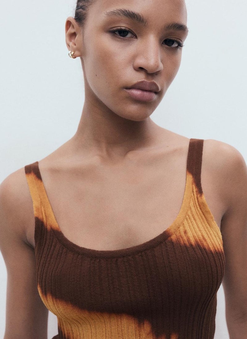 MANGO Tie-Dye Knitted Top - Image 3