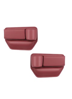 REOCLE 2 Pack Car Seat Gap Filler Organizer Automotive Front Seat Storage with Cup Holder Auto Console Side Extra Storage Boxes Seat Side Storage Passenger Side & Driver Side  - Image 2