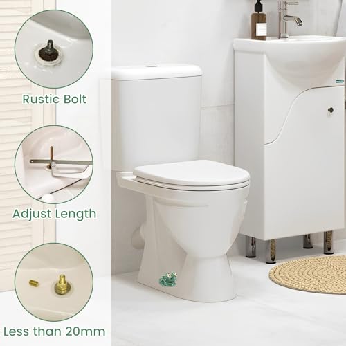 ZLHETWT 2Pcs Ceramic Toilet Bolt Caps, Fun Frog Toilet Bolt Covers, Ceramic Toilet Bolt Covers, Cute Funny Frog Toilet Bolt Covers Toilet Bolt Decorative Caps Easy Installation for Bathroom Decor Gift - Image 3