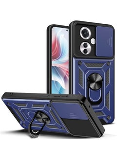 Generic Shield Full Protection Case With Metal Ring &Slide Camera Cover For Oppo Reno 11f  - Image 1