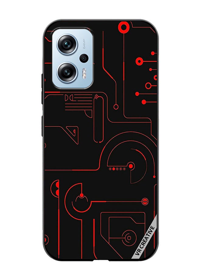 VR CREATIVE Protective Case Cover For Xiaomi Poco X4 GT Game Circuit Design Multicolour - Image 1