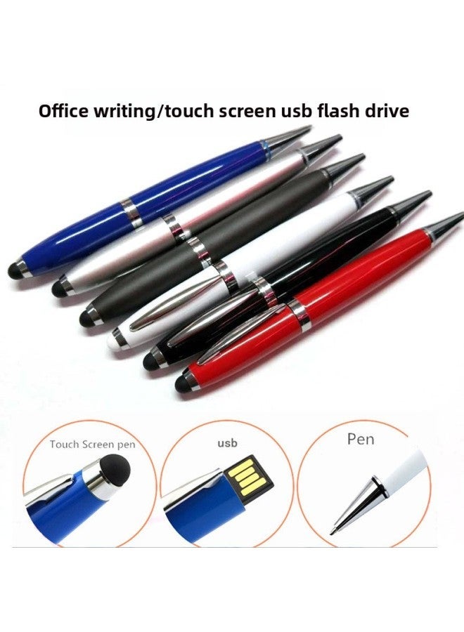Touch Screen U Disk Pen Three-in-One Enterprise School Exhibition Creative Gift Stylus Pendrive-Color:Blue-Capacity:64GB - Image 2
