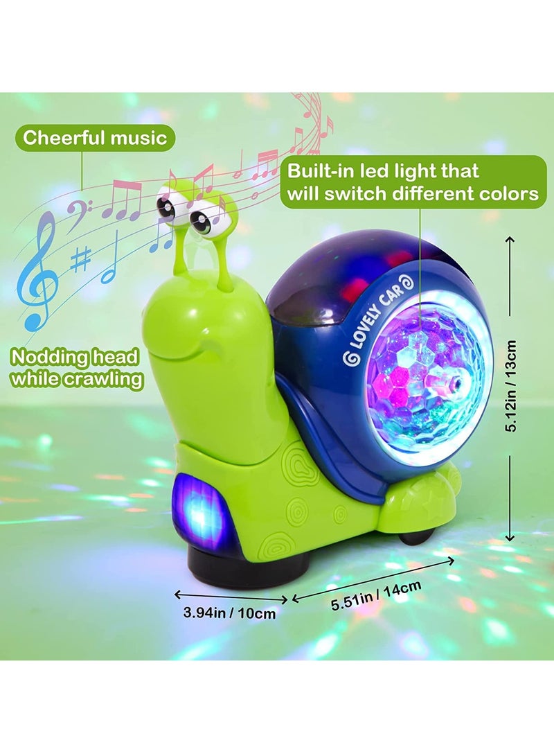 Interactive Musical Crawling Snail Toy for Infants - Light-Up, Sensor-Enabled, Early Learning Fun for 6-12 Months - Image 4