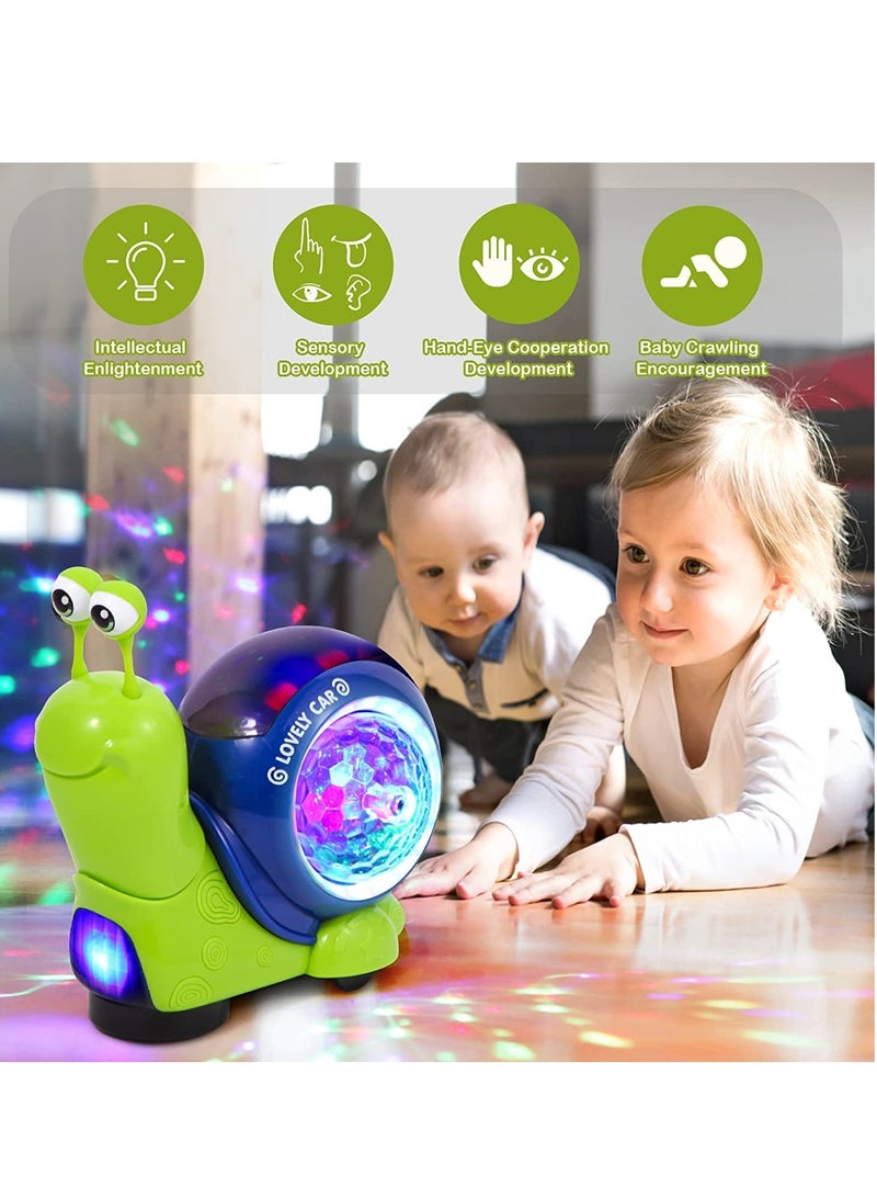 Interactive Musical Crawling Snail Toy for Infants - Light-Up, Sensor-Enabled, Early Learning Fun for 6-12 Months - Image 3