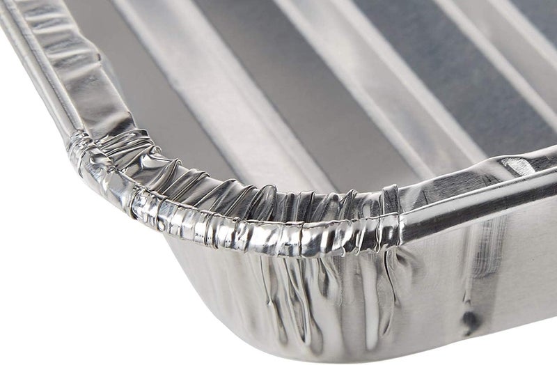 DCS Deals Pack of 25 Disposable Aluminum Foil Toaster Oven Pans - Mini Broiler Pans | BPA Free | Perfect for Small Cakes or Personal Quiche | Standard Size - 8 1/2" x 6" - Image 2
