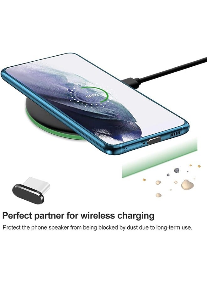 HY USB C Dust Plug, 4 Pack Type C Anti Dust Plug Cover Charging Port Protector Cap with Cleaning Brush for iPhone 15 Series, Samsung Galaxy S22/S21/S20, Note 20/10, All USB C Devices  - Image 3