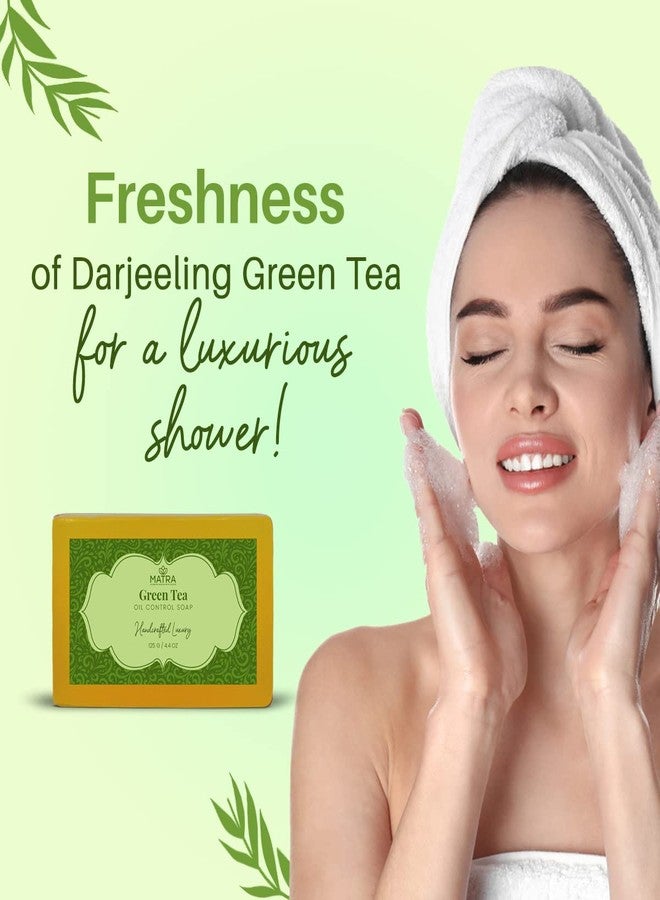 Matra Green Tea Handmade Soap with Darjeeling Green Tea, Fennel Seeds & Aloe Vera | Natural Bathing Bar - For Face & Body | Paraben & Sulphate Free | For Women & Men | 125 g - Image 4