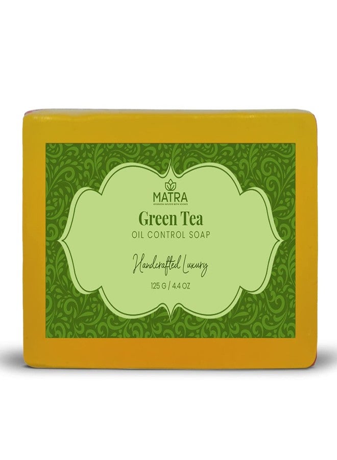 Matra Green Tea Handmade Soap with Darjeeling Green Tea, Fennel Seeds & Aloe Vera | Natural Bathing Bar - For Face & Body | Paraben & Sulphate Free | For Women & Men | 125 g - Image 1