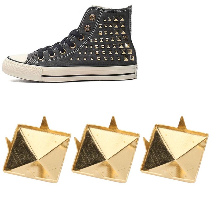 Bronze 12MM Pyramid Punk Rivets For DIY Leather Craft Wind Coat Multilayer Electroplated Surface - Image 4