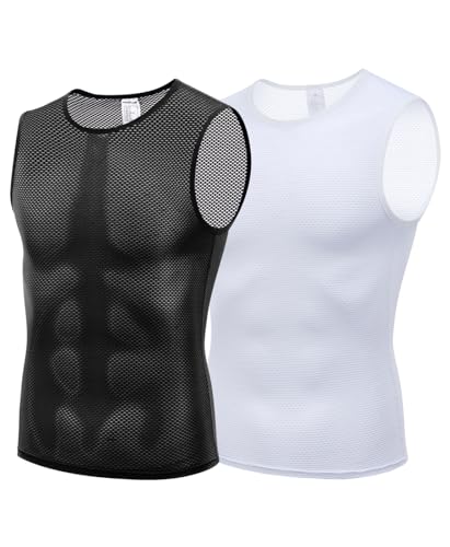 qualidyne Men's Cycling Base Layer Quick Dry Bike Undershirt Sleeveless Biking Jersey Bicycle Tops Sports Vest Breathable - Image 1